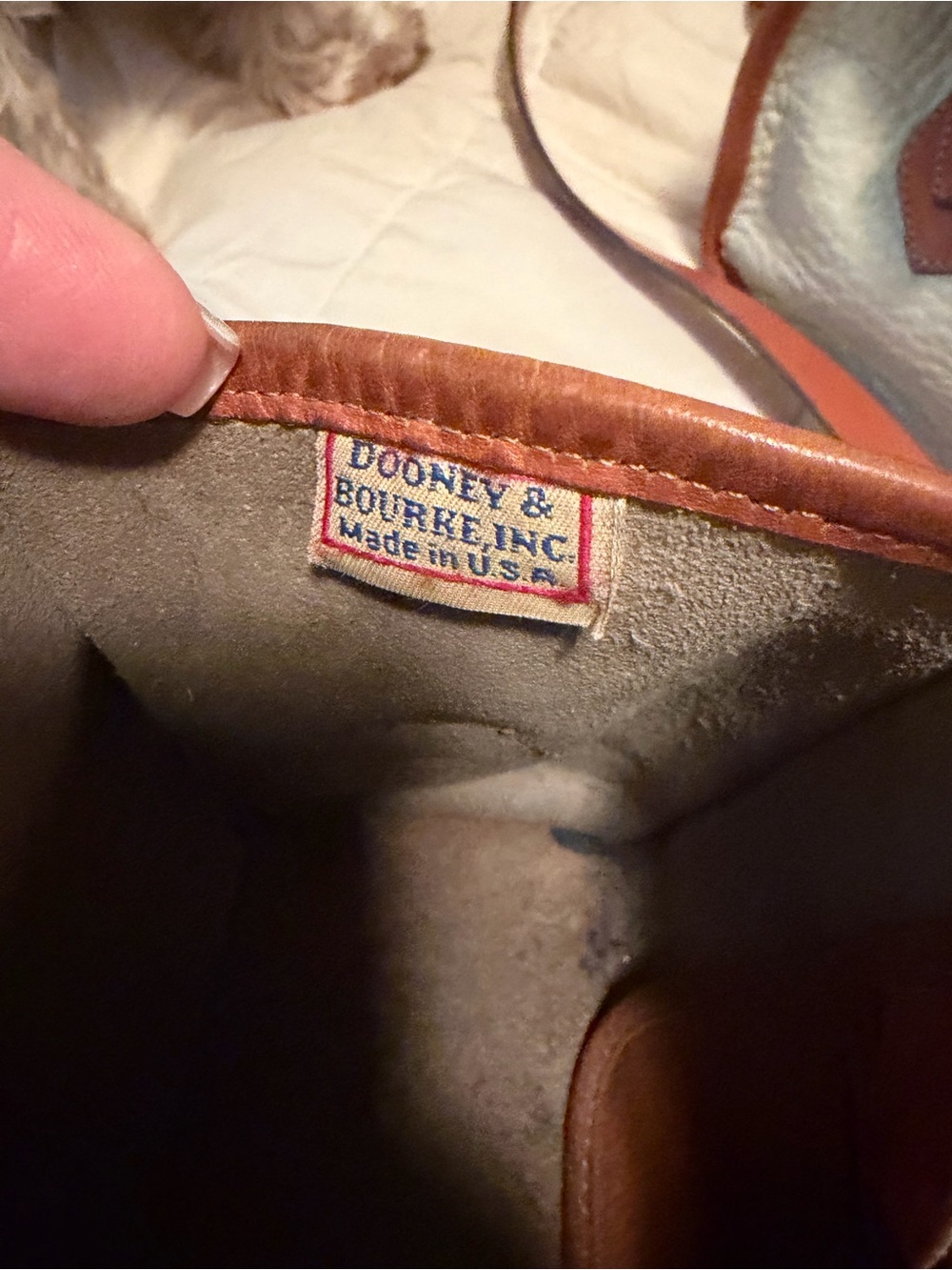 Dooney & Bourke White and Tan Leather Crossbody and Shoulder Bags - Picture 6 of 9